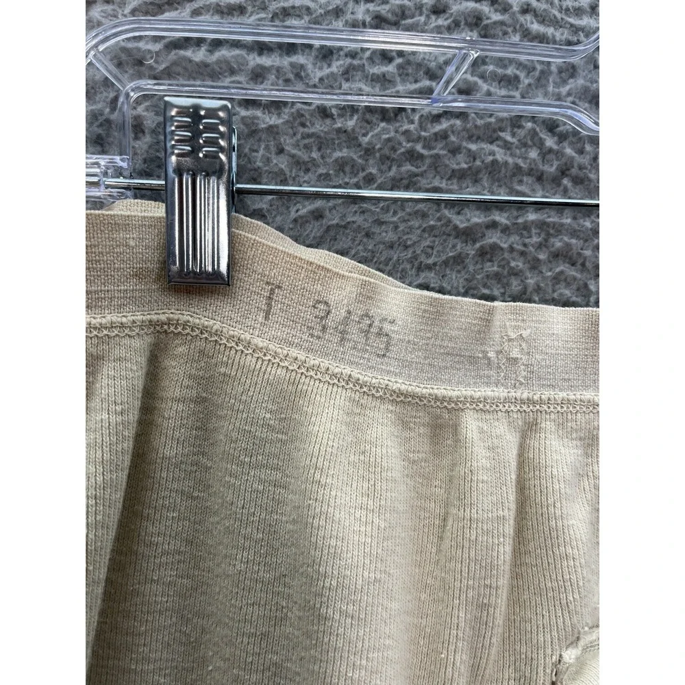 Vintage Military Long Johns‎ Mens 34x26 Tan Wool Blend Thermals Army 1950s *